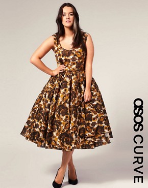 Image 1 of ASOS CURVE SALON Gem Floral Prom Dress
