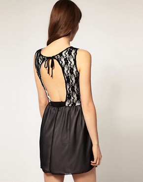 Image 2 of Club L Lace Dress With Cut Out Back