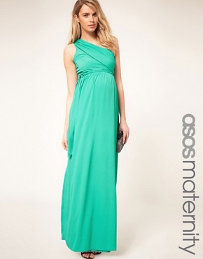 Image 1 of ASOS Maternity One Shoulder Maxi Dress