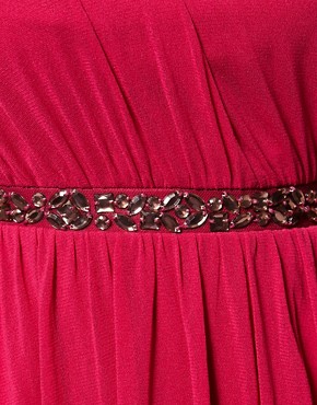 Image 3 of ASOS One Shoulder Dress with Embellished Waist