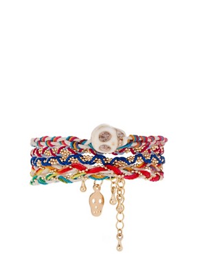 Image 1 - ASOS - Lot de bracelets de l'amitié rétro avec crânes