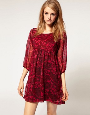 Image 1 of Vila Abstract Floral Printed Tunic