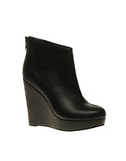 ASOS ASCENT Zip Back Wedge Ankle Boots
