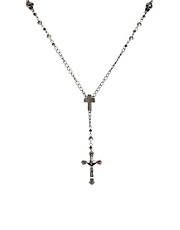 River Island Skull Rosary Necklace