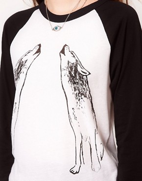 Image 3 of Simeon Farrar Howling Wolves Raglan T-Shirt