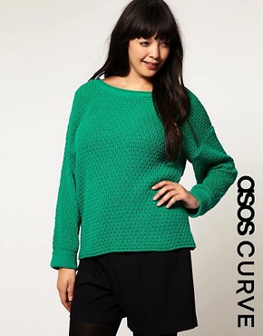 Image 1 of ASOS CURVE Textured Sweater