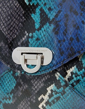 Image 2 of French Connection Envelope Snakeskin Clutch Bag