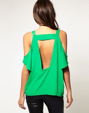 Image 1 of ASOS Backless Top With Cut- Out Shoulder