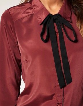 Image 3 of Vero Moda Tie Neck Shirt Dress