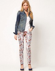 ASOS Skinny Jeans in Mirrored Floral Print #4