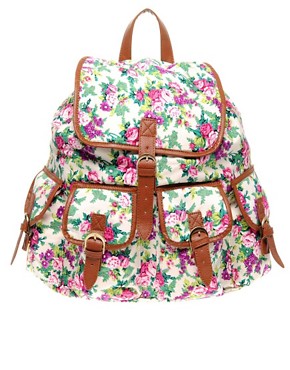 Image 1 of ASOS Spring Floral Backpack