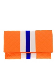 MSGM Neon Quilted Clutch