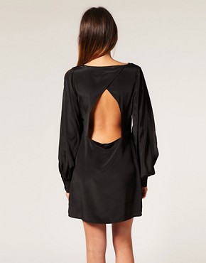 Image 2 of ASOS Slit Sleeve Dress with Cut Out Back
