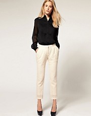 ASOS Lace Pants With Pleated Front