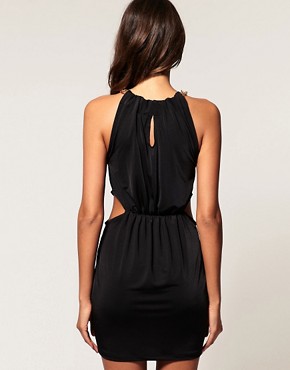 Image 2 of ASOS Cut Out Dress with Chain Neck