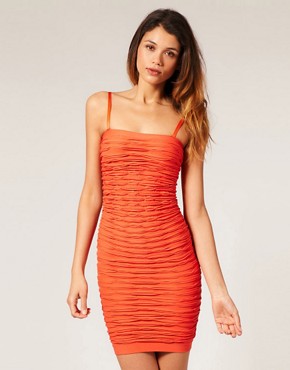 Image 1 of ASOS Textured Dress with Spaghetti Strap