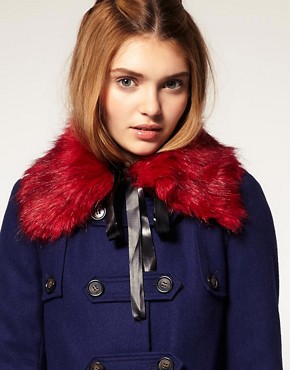 Image 1 of Ana Konder Exclusive for Asos Faux Fur Bow Collar