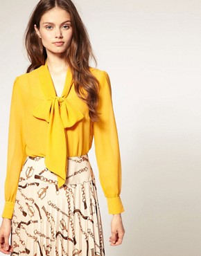 Image 1 of ASOS Georgette Pussybow Blouse