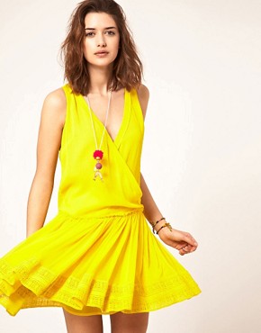 Image 1 of ASOS Dress with Dropped Waist