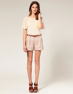 Image 1 of Warehouse Pleat Front Short