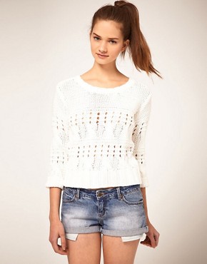 Image 1 of ASOS Cotton Cable Jumper