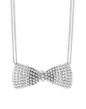 Image 1 of Lipsy Pearl Detail Bow Necklace