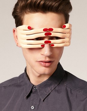 Image 3 of Linda Farrow Projects Jeremy Scott Hands Sunglasses