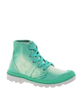Image 1 of Palladium Pallabrouse Mint Hi Lace Up Ankle Boots