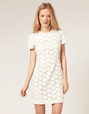 Image 1 of French Connection Lace Embellished Pencil Dress