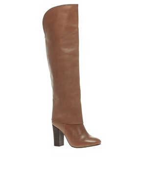 Image 1 of ASOS CHARLIZE Leather Knee High Boots
