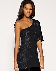 ASOS Sparkle Detail One Sleeve Top