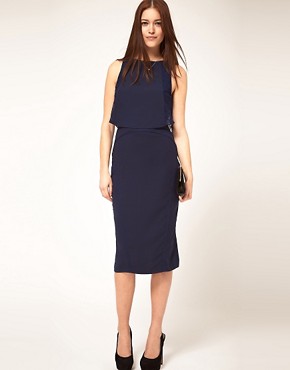 Image 1 of ASOS Midi Dress with Lace Detail