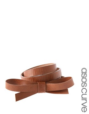 Image 1 of ASOS CURVE Bow Skinny Belt