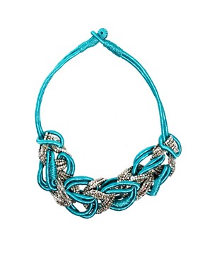 Image 1 of ASOS Silk Cord And Looped Statement Collar