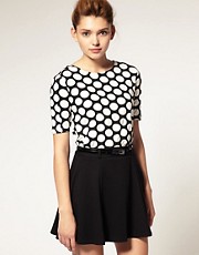 ASOS Spot Shell Top with Rounded Shoulders