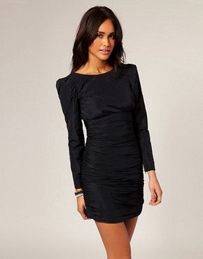Image 1 of Mango Ruch Skirted Body Con Dress