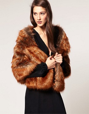 Image 1 of ASOS Film Star Stole In Faux Fox Fur