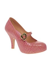 Vivienne Westwood Anglomania For Melissa Croco Buckle Detail Heeled Shoes