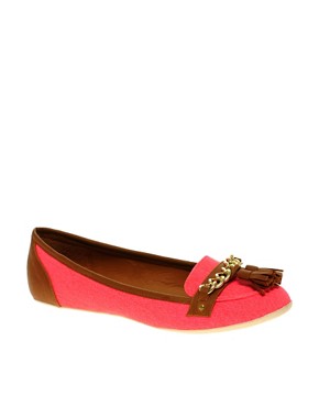 Image 1 of River Island Canvas Chain Loafers