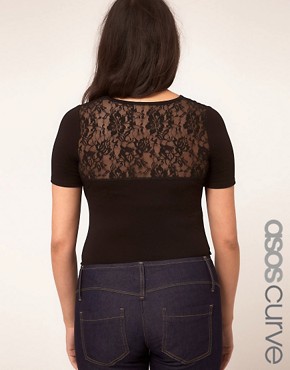 Image 1 of ASOS CURVE Exclusive Body With Lace Back