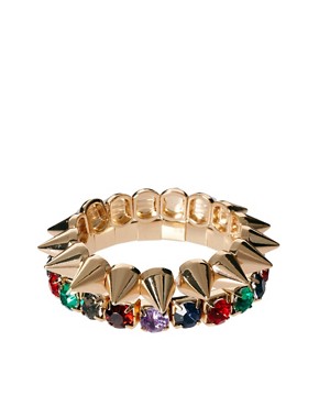 Image 1 of ASOS Pack of Two Spike & Stone Bracelets