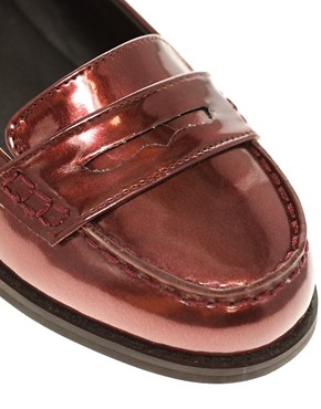 Image 2 of ASOS MARS Metallic Loafer Shoes
