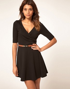 Image 1 of ASOS Mini Dress With Wrap Front