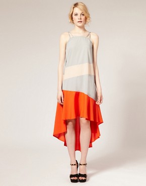 Image 1 of ASOS Midi Dress in Color Block