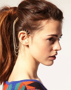 Image 1 of ASOS Spike Ear Cuff And Comb