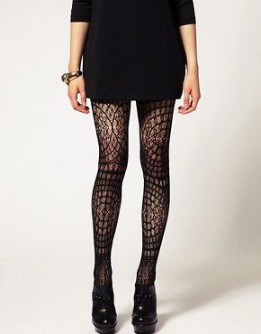 Image 1 of ASOS Crochet Lace Tights