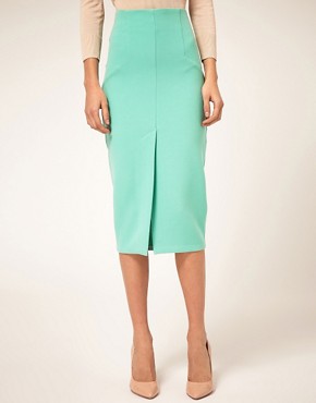 Image 4 of ASOS Pencil Skirt with Split Front
