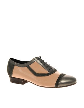 Image 1 of ASOS MAGGIE Lace Up Toe Cap Leather Shoe