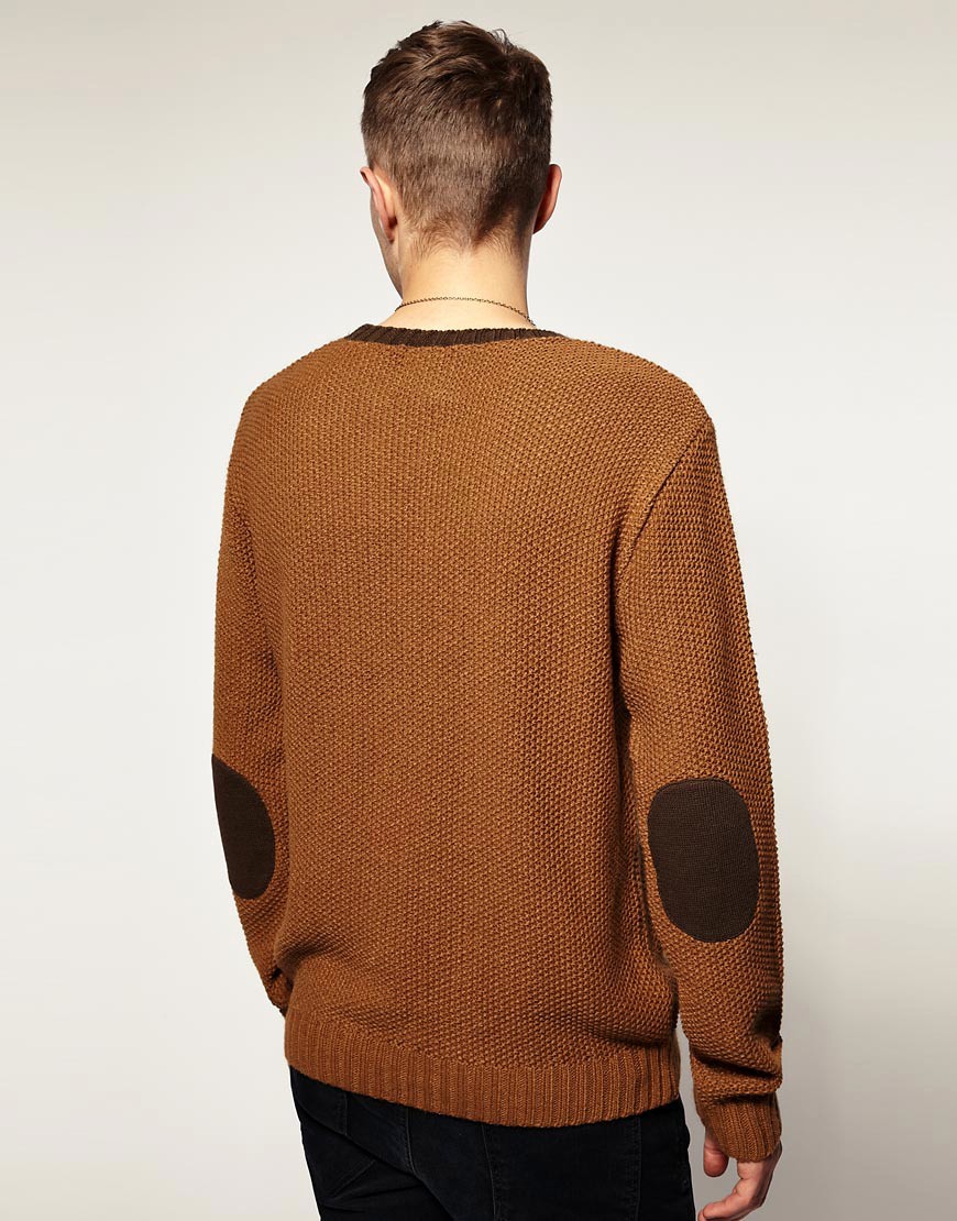 mens elbow patch sweater