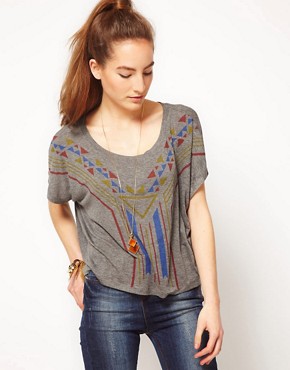 Image 1 of WkShp Arrowhead Slouchy Cropped T-Shirt